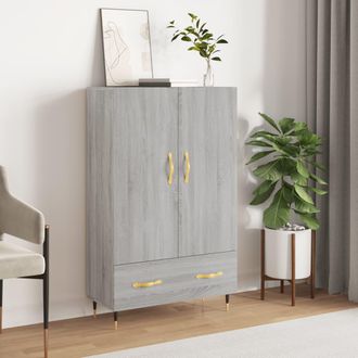 vidaXL Vidaxl - Aparador Alto Madera De Ingenier&iacute;a Gris Sonoma 69,5x31x115 Cm