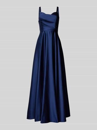 Laona Abendkleid mit gelegten Falten in Marine, Gr&ouml;&szlig;e 38