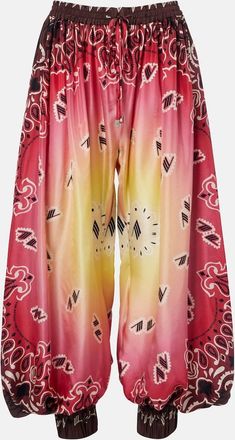 The Attico Printed silk balloon pants