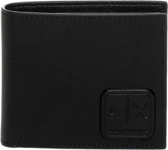 A|X Armani Exchange Portemonnee met gladde textuur - Heren - Portefeuilles - Zwart - ONE Size - Leer - Accessoires