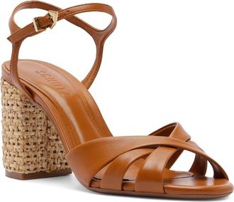 Schutz Keefa Ankle Strap Sandal in Burnt Honey at Nordstrom, Size 9.5