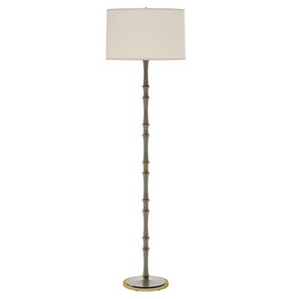 Ballard Designs Iris Floor Lamp - Taupe/Brass - Ballard Designs