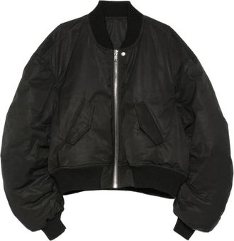 Rick Owens Secchia Flight Jacket - Heren - Bomber jackets - Zwart - L - Katoen - Jassen