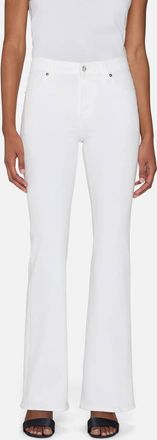 Frame Denim The Icon High Rise Flare Jeans In White