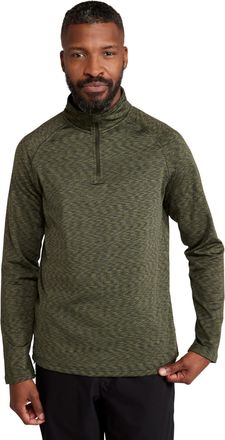 Mountain Warehouse Power Mens Half Zip Midlayer - Lighweight & Quick Dry Baselayer, Moisture Wicking Shirt, Everyday Use - Spring Summer & Outdoors Khaki M