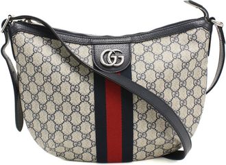 Gucci Navy Gg Supreme Shoulder Bag (Pre-Owned)