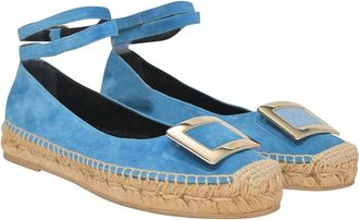 Roger Vivier Womens Suede Ankle Strap Espadrille (Authentic Pre-Loved)