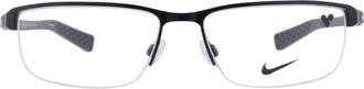 Nike Demo Rectangular Mens Eyeglasses NIKE 8098N 010 56