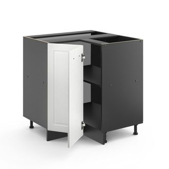 Vicco Armario De Esquina R-line, Blanco Casa De Campo, 75.6 Cm, Et Roble