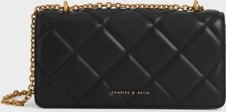 Charles & Keith Paffuto Quilted Chain-Handle Long Wallet