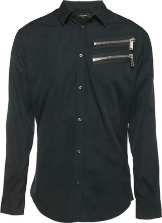 Dsquared2 Camicia 50 con zip 2019 - Nero
