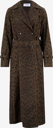Akris Langer Trenchcoat aus exklusivem Tiermuster-Technomaterial