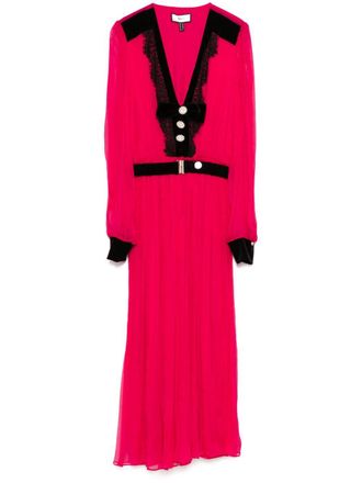 Nissa belted midi dress - women - Polyester/Silk/Viscose/Spandex/Elastane - 36 - Pink