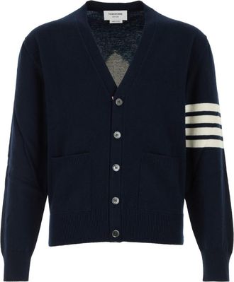 Thom Browne Navy Blue Stripes Cardigan