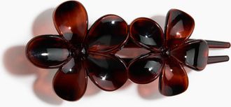 H&M Haarspange mit Bl&uuml;ten - Brown