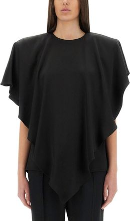 Stella McCartney Black Solid Round Neck Top