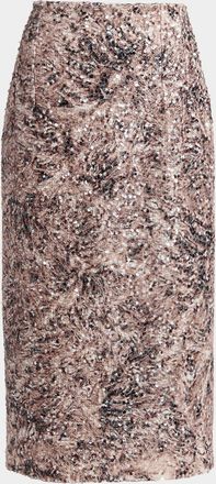 Kiton Sequined Midi Skirt