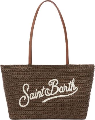 MC2 Saint Barth Tote Bags, female, Brown, Size: ONE SIZE Medium Crochet Bag