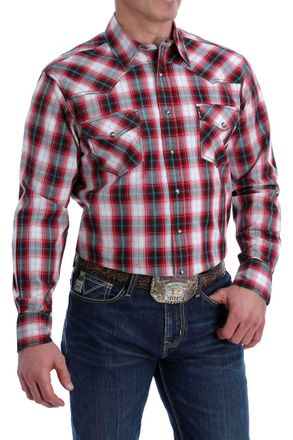 Cinch Mens Modern Fit Shirt In Red