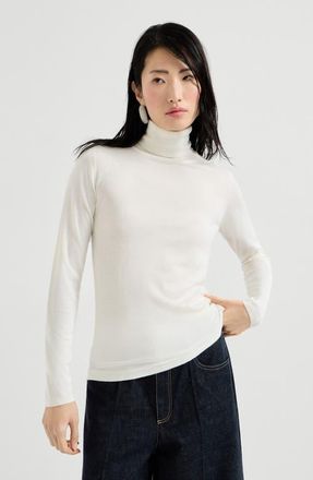 Brunello Cucinelli Cashmere and silk sweater in White at Nordstrom, Size 3X-Large Eu