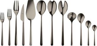 Mepra Linea Flatware Set - 67 Pieces in Black Gold at Nordstrom