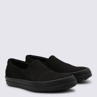 Rick Owens Mens Sneakers Black-Black _100 % Co