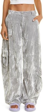 Collina Strada Wide Leg Cargo Pants in Silver at Nordstrom, Size Small