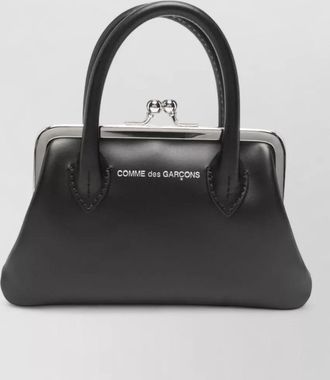 Comme Des Gar&ccedil;ons leather mini bag structured shape top handle