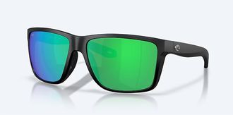 Costa Unisex Broadbill Ii Xl Polarized Sunglasses In Matte Black Green Mirror
