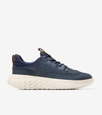 Cole Haan Mens ZER&Oslash;GRAND WFA 2.0 Wingtip Oxford Shoes - Blue Size 10.5
