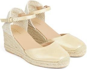 L.k. Bennett Marissa Wedge Sandal in Gold at Nordstrom Rack, Size 11Us / 41Eu