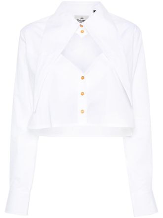 Vivienne Westwood Cut-off Heart cropped shirt - White