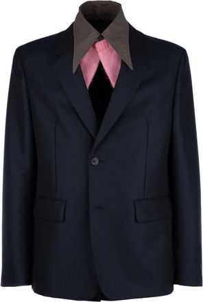 Prada Formal Blazers, male, Blue, Size: L Formal Blazers