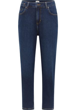 Mustang Mom-Jeans MUSTANG Damen Style Charlotte Tapered, Damen, Gr. 27, L&auml;nge 32, 801 blau, Denim/Jeans, 98% Baumwolle, 2% Elasthan, bequem, Jeans Mom-Jeans