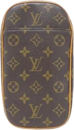 Louis Vuitton Pre-owned Cross Body Bags, female, Brown, Size: ONE SIZE Pre-owned Monogram Pochette Gange Shoulder Bag