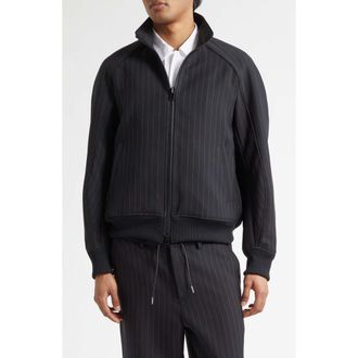 sacai Stripe Twill Jacket in Black Stripe at Nordstrom, Size 3
