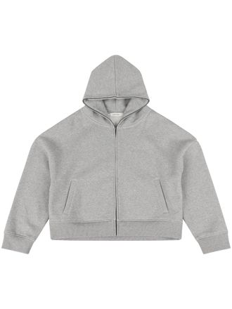 Entire studios Cropped Zip-Up Hoodie with Relaxed Fit and Hood