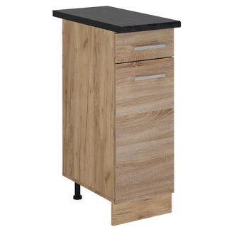 Vicco Mueble Bajo De Cocina R-line, Sonoma, 30 Cm, Et Antracita