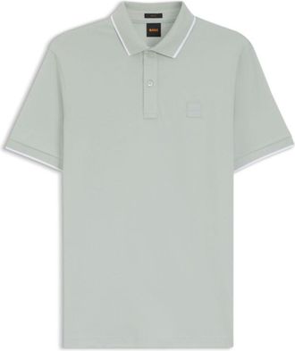BOSS Logo-patch slim-fit polo shirt in stretch cotton