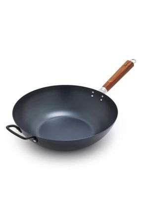 GreenPan Kyoto Carbon Steel 14-Inch Wok in Black at Nordstrom