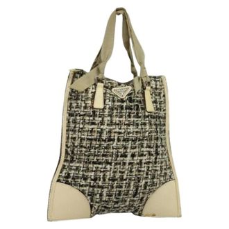 Prada Pre-owned Tote Bags, female, Multicolor, Size: ONE SIZE Pre-owned Wool Hand Bag
