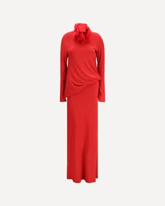 Magda Butrym Long open-back Dress with high neck Female 36