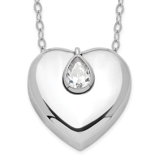 Diamond2Deal Sterling Silver Cubic Zirconia Missing You Ash Holder Necklace