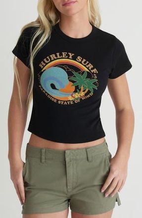 Hurley Ashbury Baby Tee in Black at Nordstrom Rack, Size X-Small