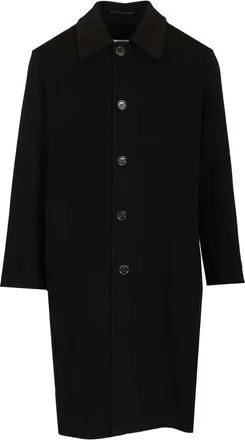 Maison Margiela Wool Coat - male - MM6 Maison Margiela - Single-Breasted Coats - Black - M - Coats