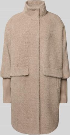 Comma Mantel mit Stehkragen in Taupe, Größe 36