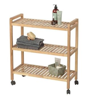 WENKO Norway Estanter&iacute;a Ba&ntilde;o Negra 65x31x72 Cm