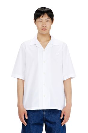 Diesel Stretch poplin shirt with Oval D embroidery - Shirts - Man - White