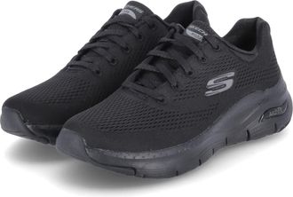 Skechers Womens Arch Fit Big Appeal Sneaker,Black Mesh / Trim,4 UK