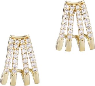 Adornia Adornia 14K Plated Cz Ear Wrap Huggie Earrings